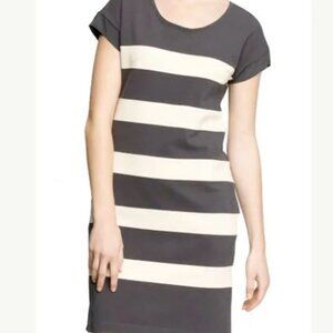 Jcrew Women Brown Tan Sleeveless Round Neck Stripe Rowboat Mini Dress Size XS